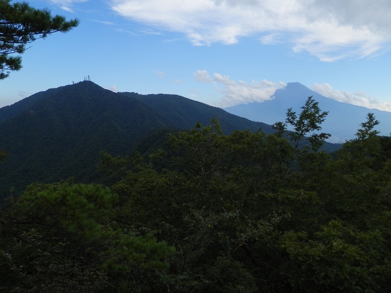清八山より、三ツ峠山を振り返る