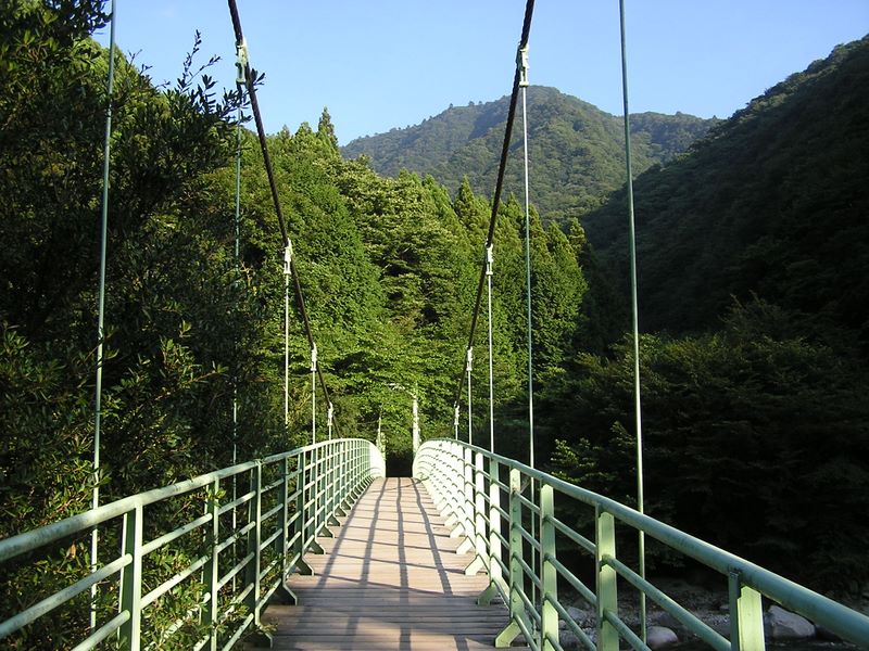 檜洞丸 -- 西丹沢自然教室の裏のつり橋