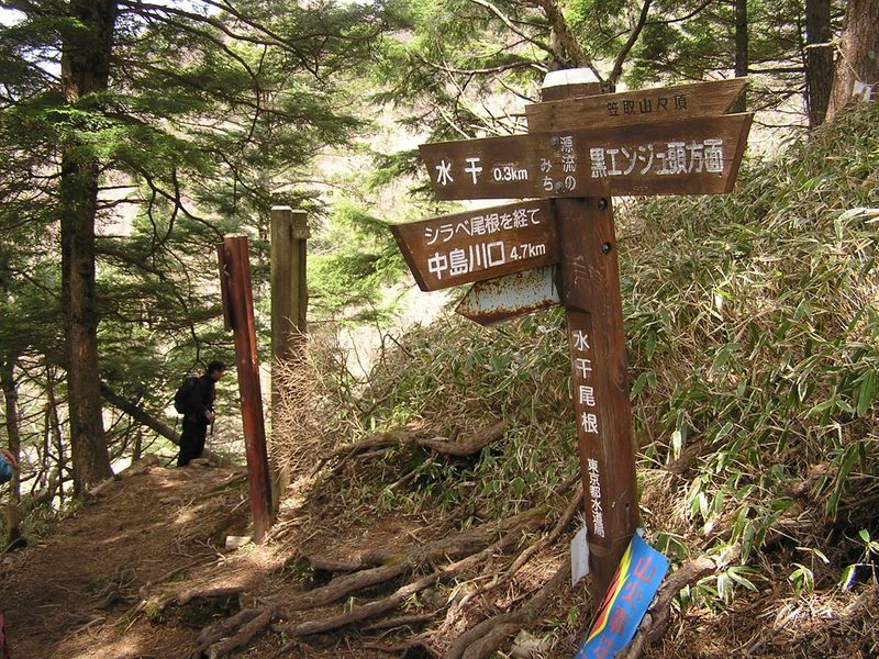 笠取山 -- ここから、３つの下山路がある