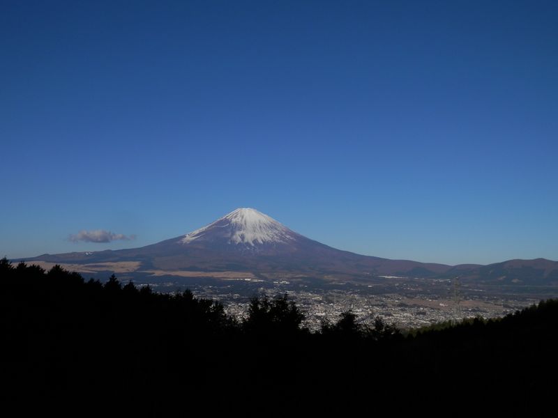 乙女峠バス停より望む富士山
