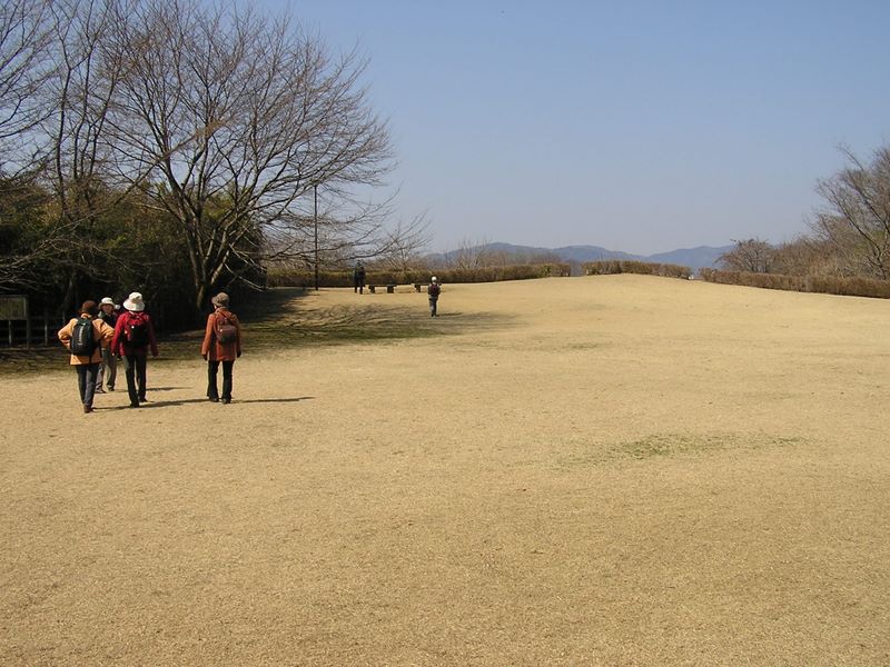 カタクリ・草戸山 -- 二の丸広場からは、高尾山、富士山、丹沢方面の眺望がよい