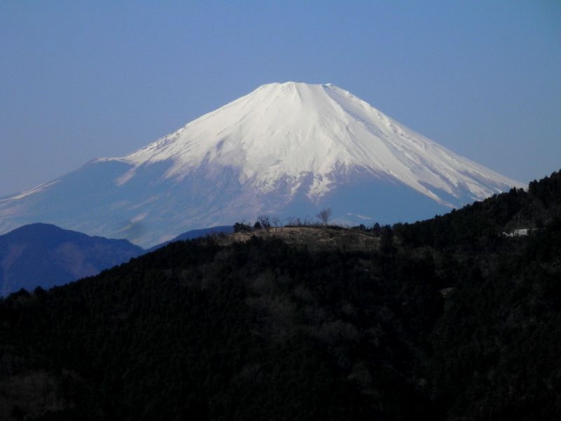 浅間山林道より、富士山ズームイン