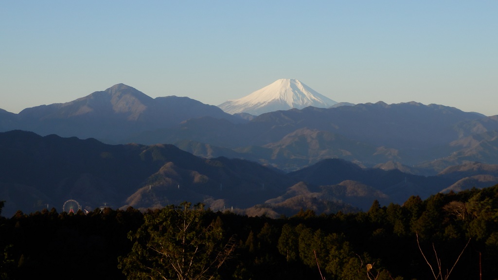 一丁平展望台より富士山を望む