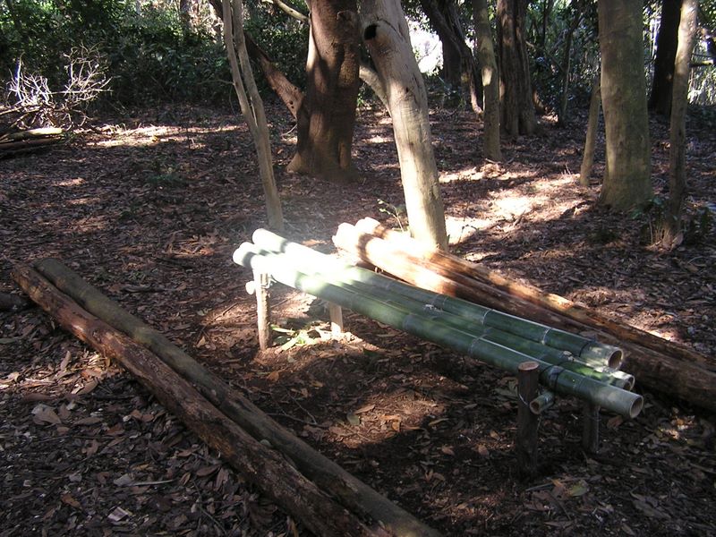天園 -- 青竹のベンチ