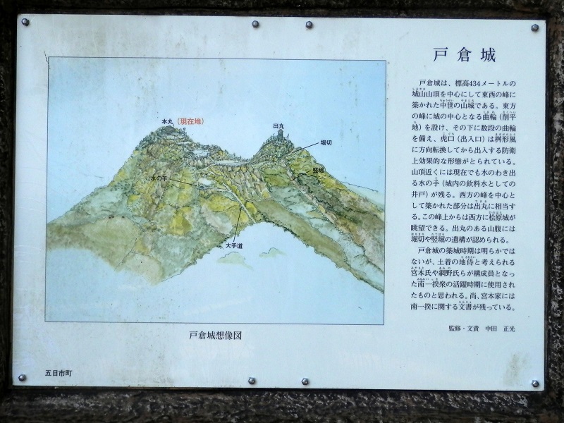戸倉城の説明板