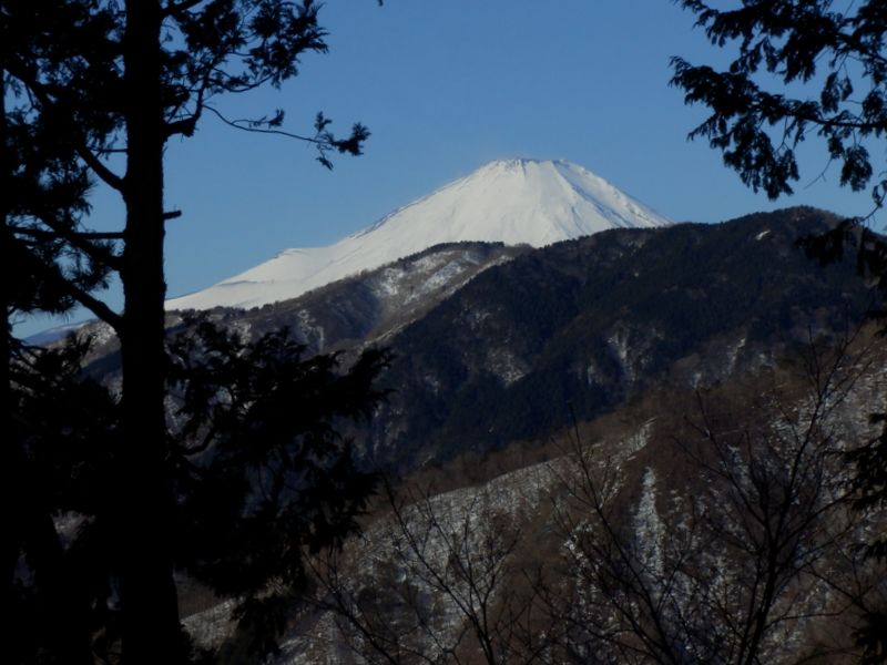 堀山の家の前より望む富士山