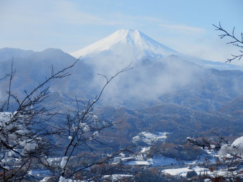 要害山から富士山が見えるではないか！