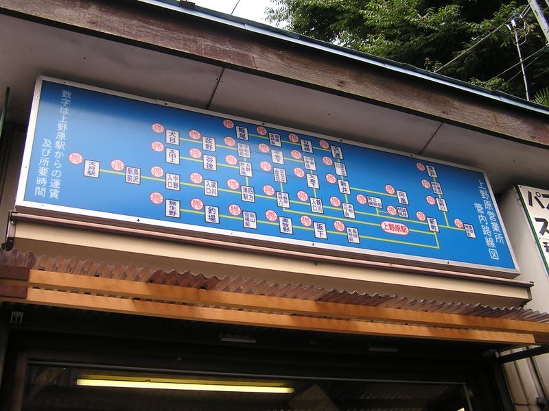 富士急山梨バス上野原営業所路線図