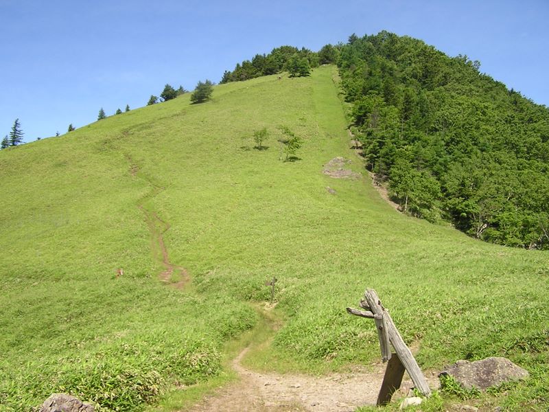 石丸峠から見た熊沢山