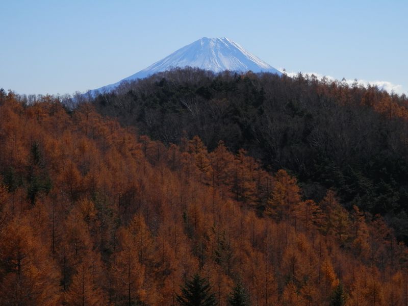 櫛形山 -- 裸山より、富士山ズームイン
