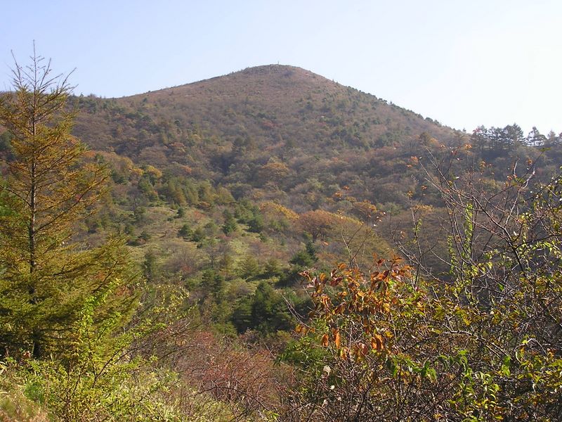 飯盛山 -- 山頂が見えます