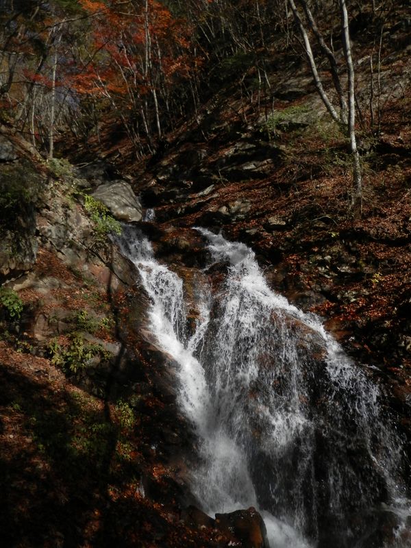 「難路」ではいくつもの美しい滝を見られる