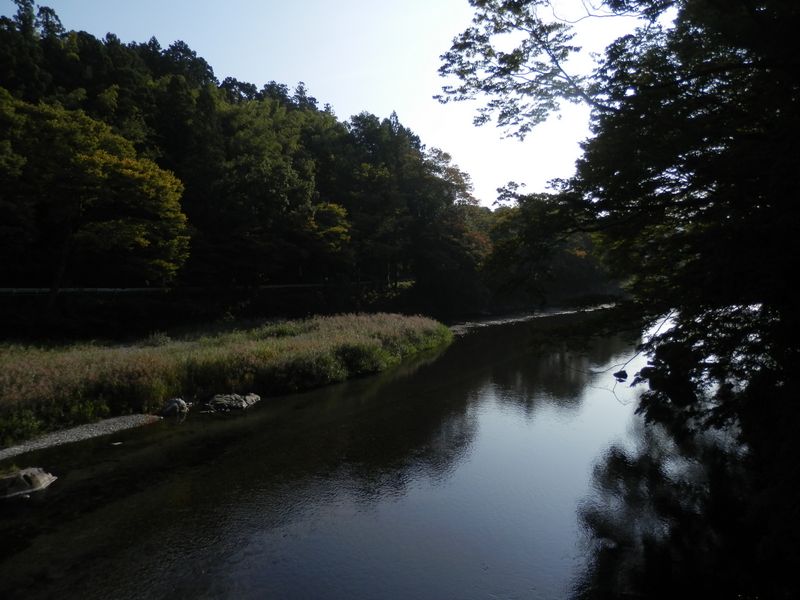 小和田橋から秋川下流方向を望む