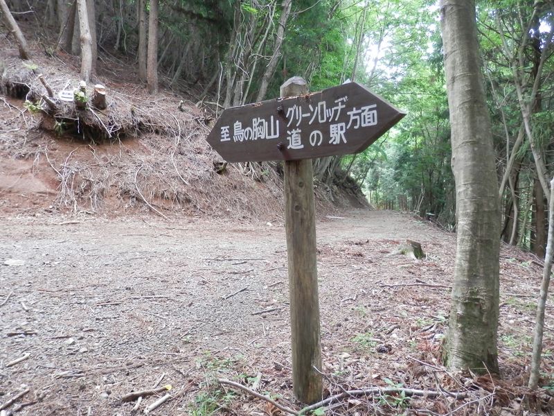 鳥ノ胸山 -- ここで林道を左に少しだけ歩く