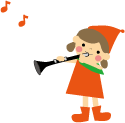 クラリネットを演奏する少女