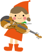 バイオリンを演奏する少女